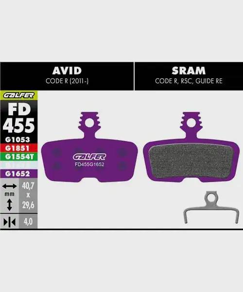 Pastillas de Freno de Disco Galfer E-Bike - SRAM Code R