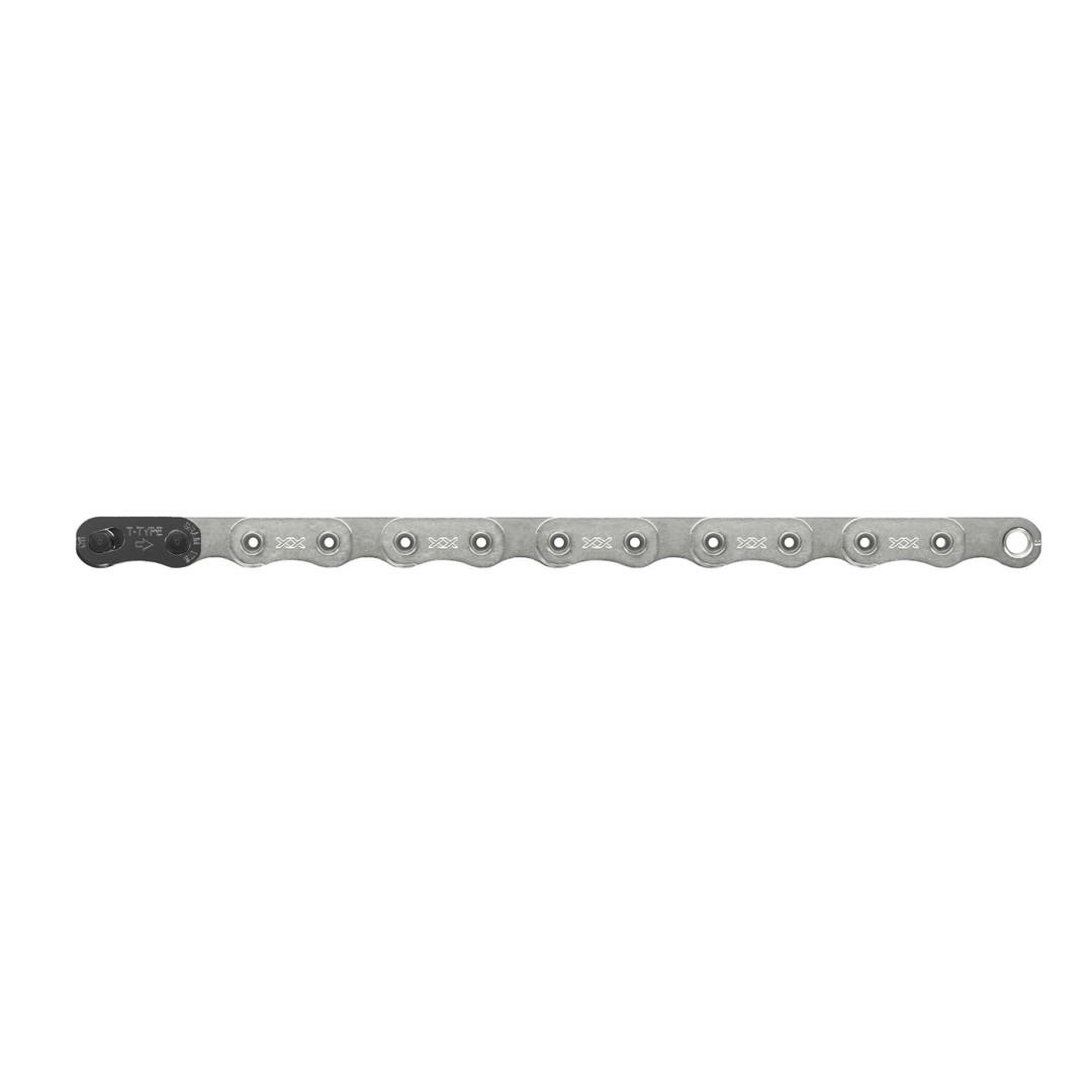Cadena SRAM XX T-Type Eagle Plateada 12 Velocidades - Powerlock - 126L