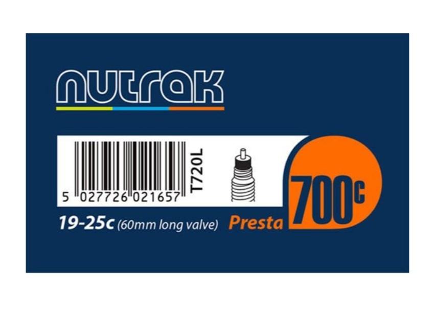 Cámara interna Nutrak 700 x 19 - 25C válvula Presta de 60 mm