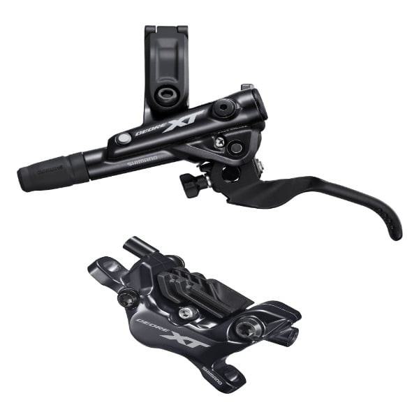 Freno hidráulico de disco Servo Wave 4 potencias Shimano M8120/M8100 XT, pinza de montaje en palanca/mástil - Trasero/Izquierdo