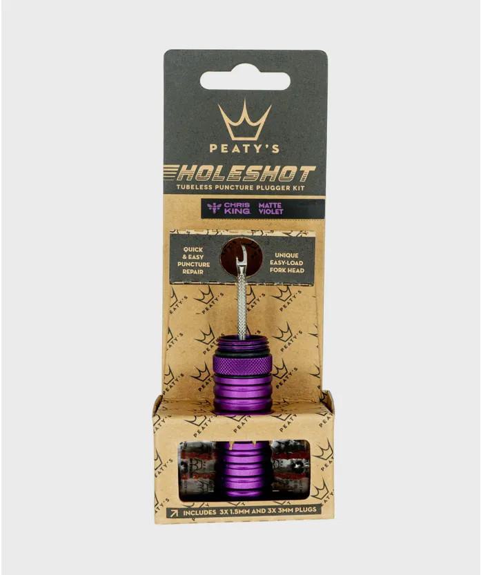 Kit de Parches para Neumáticos Sin Cámaras Peaty's HoleShot - Violeta