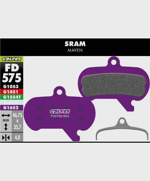 Pastillas de Freno de Disco Galfer para Bicicleta Eléctrica - SRAM Maven