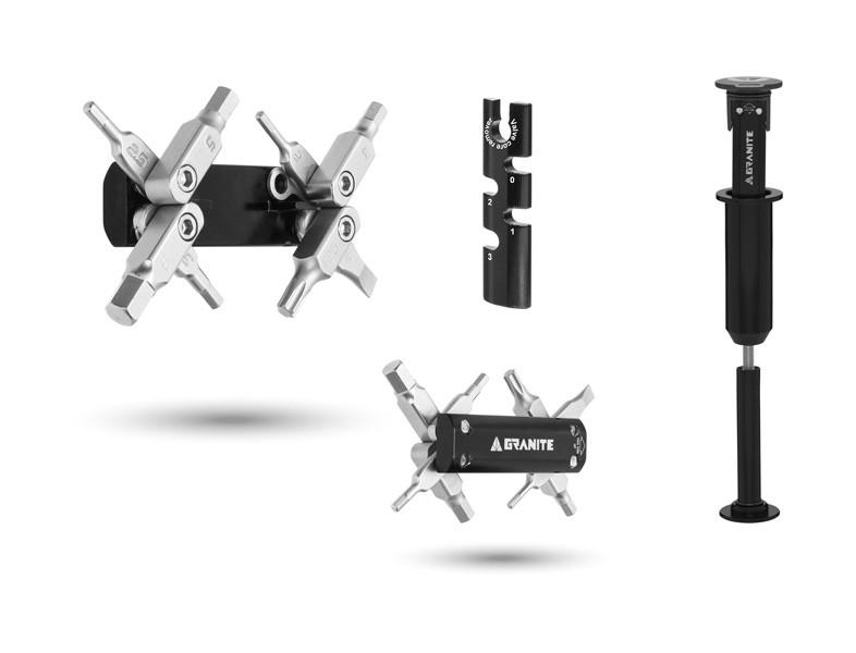 Kit Oculto Multiherramientas para Tubería de Dirección de Granito - 30 mm - Negro
