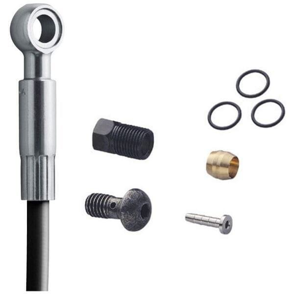 Manguera de Freno de Disco Shimano XT - Banjo Recto Largo - Delantero 1000 mm - Negro