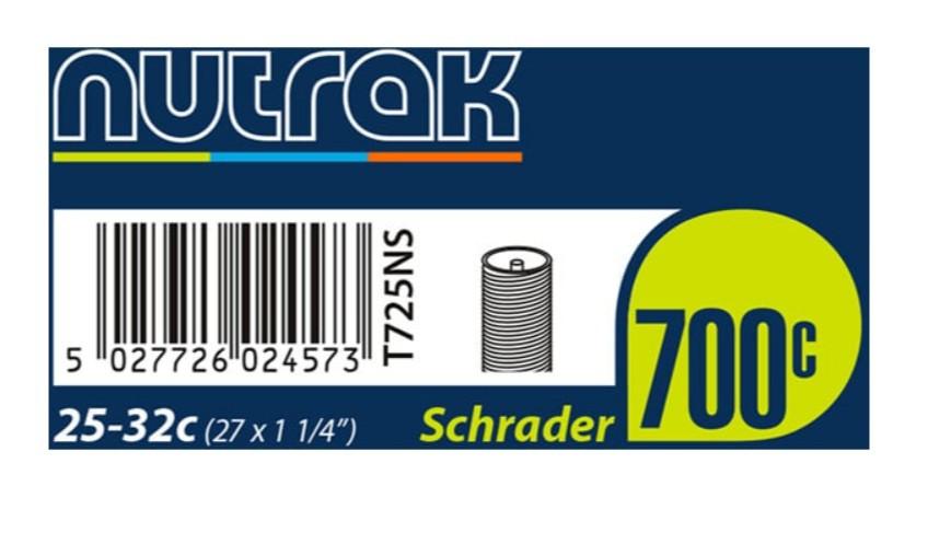 Cámara interna Nutrak 700 x 25 - 32C (27 x 1-1/4 pulgadas) con válvula Schrader