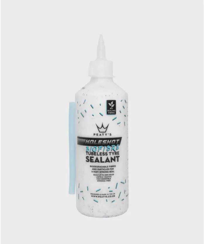 Sellado para Neumáticos Tubeless Biofibre HoleShot de Peaty's - Botella de 500 ml