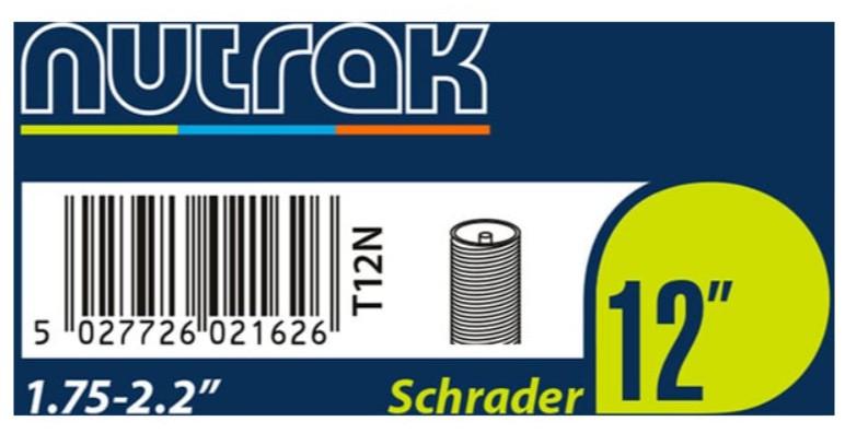 Neumático interno Nutrak 12 x 1.75 - 2.125 pulgadas Schrader