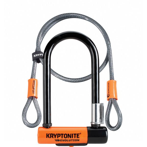 Candado U Kryptonite Evolution Mini 7 con cable de 4 pies y soporte Flexframe