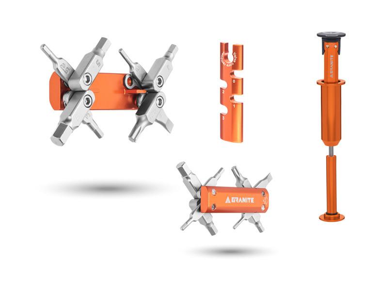 Kit Oculto Multiherramientas para Tubería de Dirección de Granito - 30 mm - Naranja