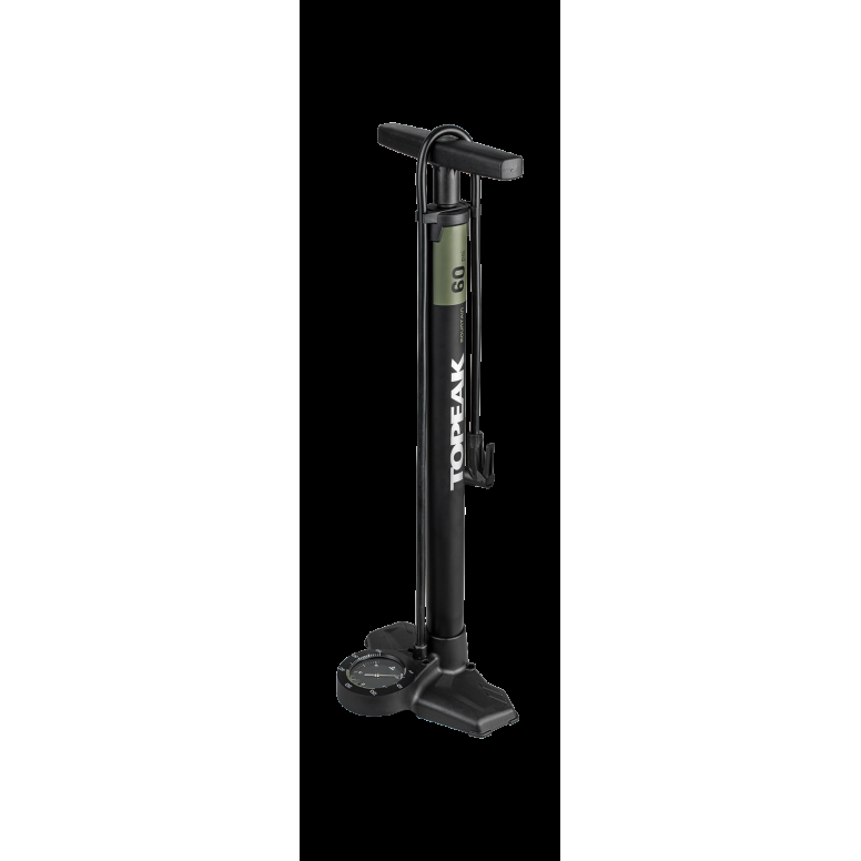 Bomba de suelo Topeak JoeBlow Mountain Ex de alto volumen - Negro/Verde