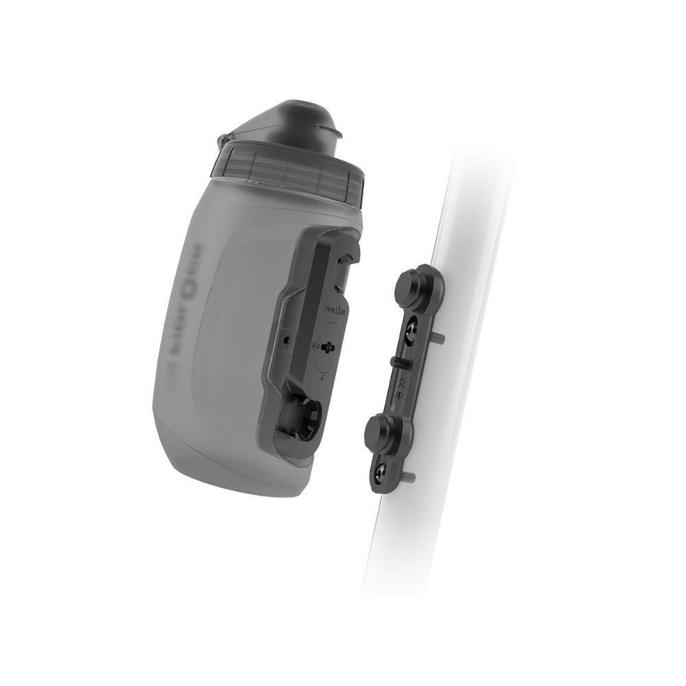 Botella Fidlock Twist 450 ml + Base para Bicicleta - Negro Translúcido