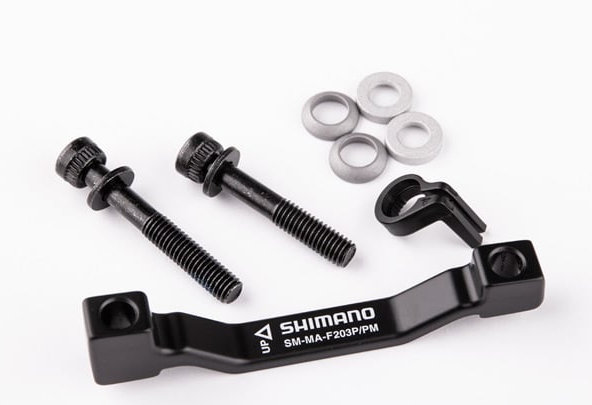 Adaptador de montaje de freno de disco Shimano para horquilla/marco Post de 180 mm - Rotor de 203 mm
