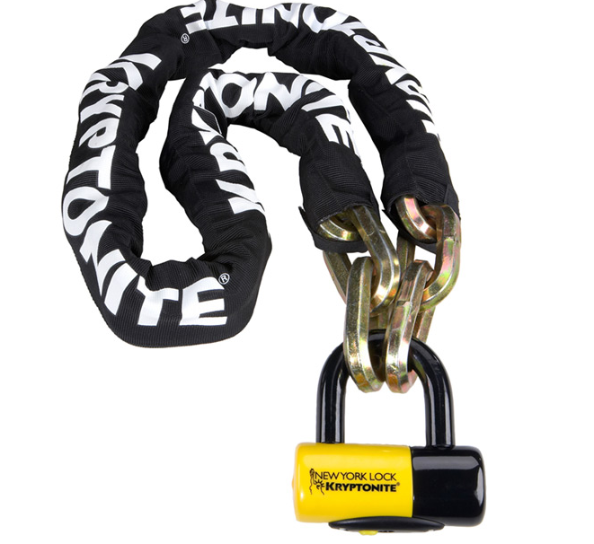 Cadena Fahgettaboudit Kryptonite 14 mm x 150 cm y Cerradura de disco NY