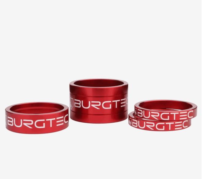Kit de Espaciadores de Mástil Burgtec - Rojo Carrera