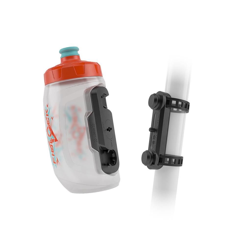 Botella Fidlock Twist 450 ml para Niños + Base para Bicicleta - Transparente