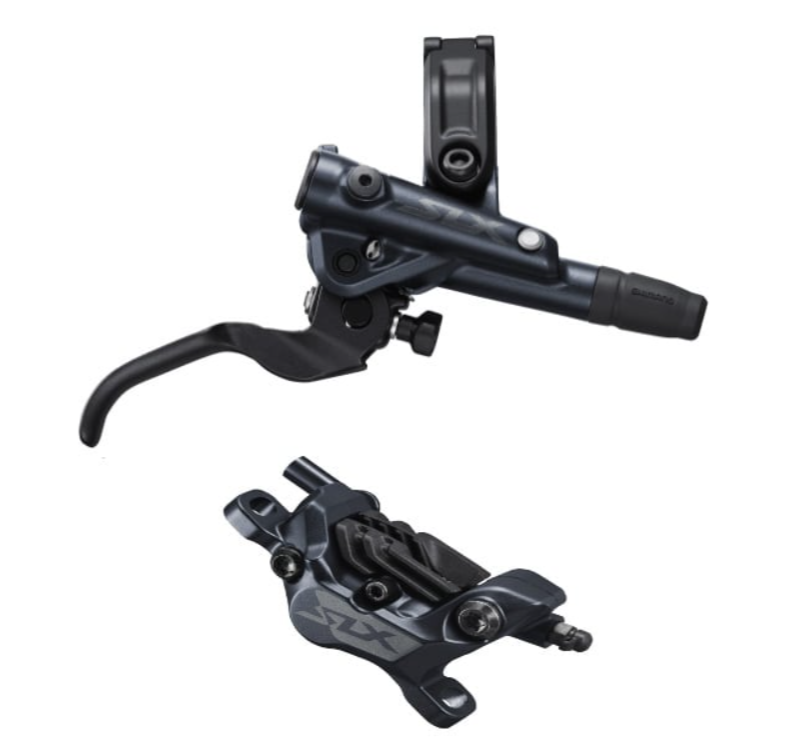 Freno hidráulico SLX 4 potencias Shimano M7120/M7100, pinza de montaje en poste y palanca - Delantero/Derecho