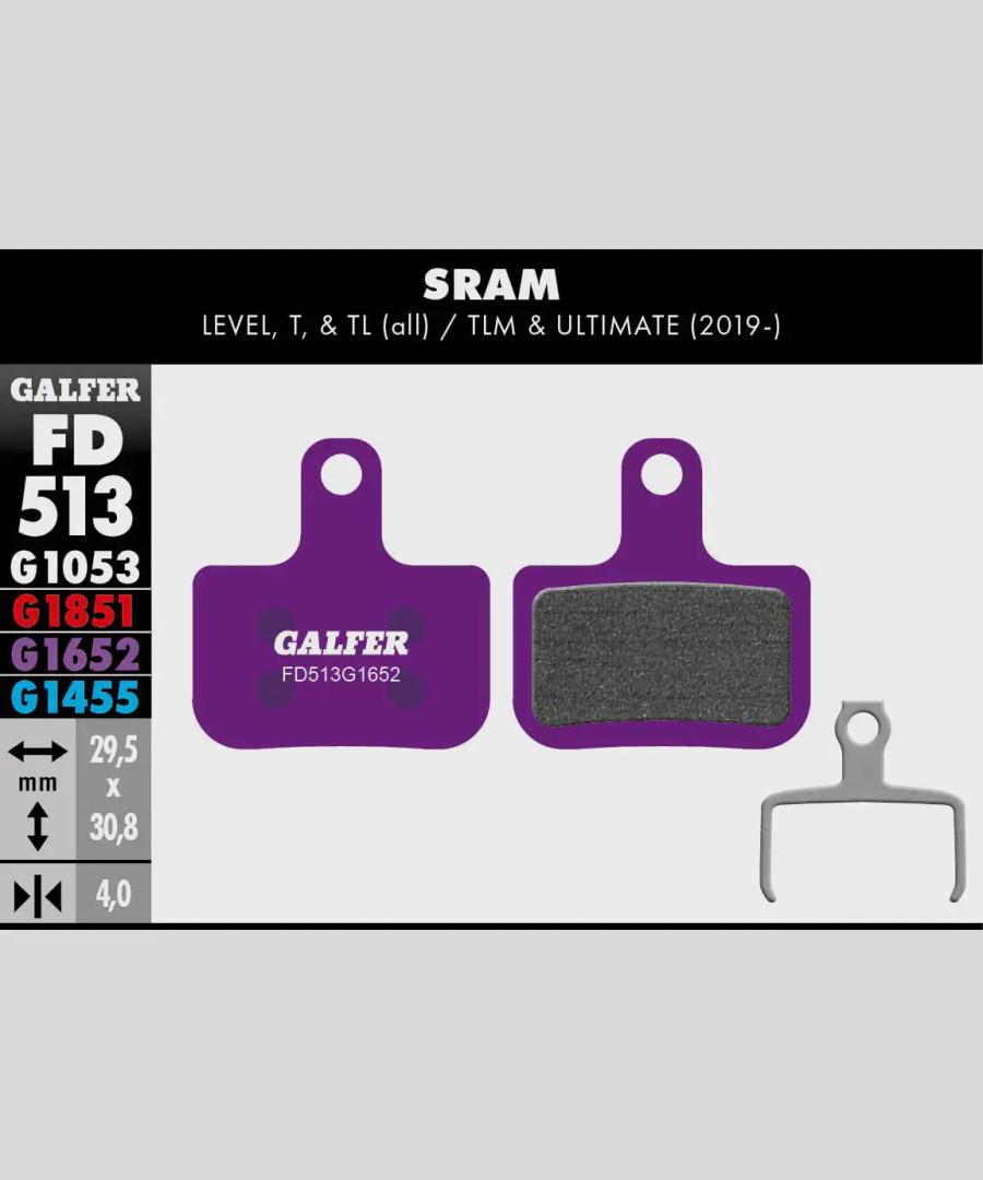 Pastillas de Freno de Disco Galfer para E-Bike - SRAM Level / T / TL / TLM & Ultimate 2019+